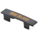 Tablecraft Black with Orange Print Thousand Island Tag for NSF Saferfood Solutions Option Dispenser, 0.5625 x 0.4375 x 2.5 inch