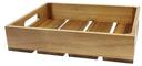 Tablecraft Acacia Wood Full Size Gastronorm Display Crate, 20.75 x 12.75 x 2.75 inch