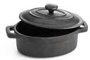 Tablecraft 8 Ounce Cast Iron Casserole with Lid, 4.625 x 3.75 x 1.75 inch