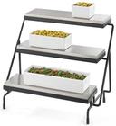 Tablecraft Three Tiered Stand with Half Long Size Cooling Plate, 24.75 x 17 x 19.75 inch