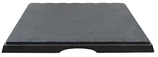 Tablecraft Frostone Slate Collection Melamine Square Serving Tray, 16.625 x 16.625 x 1.125 inch