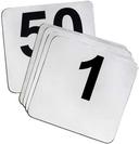 Tablecraft Stainless Steel 1 to 50 Number Sign, 4 inch -- 1 set