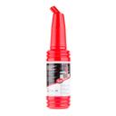 Tablecraft PourMaster Saferfood Solutions Red Bottle with Long Neck Top, 1 Quart -- 12 per case