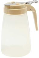 Tablecraft Almond ABS Top Polypropylene Syrup Dispenser, 10 Ounce -- 12 per case.