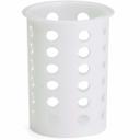 Tablecraft Plastic White Flatware Cylinder -- 12 per case