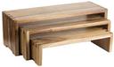 Tablecraft Acacia Wood Cascade Riser Set, set of 3