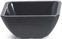 Tablecraft Melamine Black Square Ribbed Ramekin, 4 Ounce -- 12 per case.