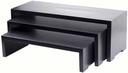 Tablecraft Cascade Risers Black Painted Wood Riser Set -- 1 set