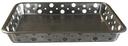 Tablecraft Brushed Finish Stainless Steel Rectangular Tray with Stamped Circles, 13 x 9 inch