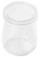 Tablecraft Glass Single Serve Jar with Lid, 4 Ounce Capacity - 12 count per pack -- 1 pack per case.