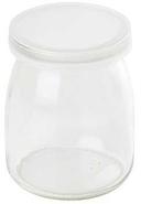 Tablecraft Glass Single Serve Jar with Lid, 6 Ounce Capacity - 12 count per pack -- 1 pack per case.