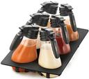 Tablecraft NSF Black Plastic Option Condiment Dispenser Tray Only