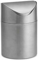 Tablecraft Brushed Stainless Steel Mini Waste Basket, 4¾ x 4¾ x 7 inch