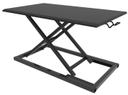 Luxor Black Pneumatic Standing Desk Converter, 29 x 17.75 x 1.75 to 15.75 inch Height