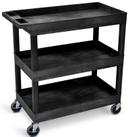 Luxor Black Three 32 x 18 inch Tub Shelves Cart