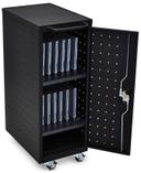 Luxor Black 12-Laptop / Chromebook Compact Charging Cart, 14 x 21.15 x 39.625 inch