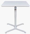 Luxor Glass Pneumatic Height Adjustable Square Cafe Table, 31.5 x 25.2 - 40 inch Height
