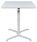 Luxor Pneumatic Height Adjustable Square Cafe Table, 36 x 25.2 - 40 inch Height