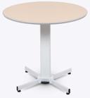 Luxor Black Pneumatic Adjustable Round Pedestal Table, 31.5 Dia. X 27.5 to 42 inch Height