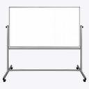 Luxor White Mobile Magnetic Combination Double Sided Ghost Grid Whiteboard, 72 x 40 inch