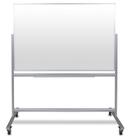 Luxor Glass Double Sided Mobile Magnetic Glass Marker Board, 60 x 40 inch Height