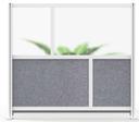 Luxor Modular Room Divider Wall System with 53 x 48 inch Starter Wall