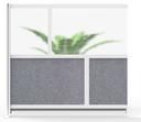 Luxor Modular Room Divider Wall System with 53 x 48 inch Add-On Wall