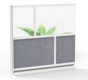 Luxor Modular Room Divider Wall System with 53 x 48 inch Add-On Wall