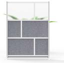 Luxor Modular Room Divider Wall System with 53 x 70 inch Starter Wall