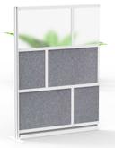 Luxor Modular Room Divider Wall System with 53 x 70 inch Add-On Wall
