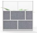 Luxor Modular Room Divider Wall System with 70 x 70 inch Starter Wall