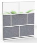 Luxor Modular Room Divider Wall System with 70 x 70 inch Add-On Wall