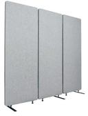Luxor Misty Gray RECLAIM Acoustic Room Dividers, 72 x 14.63 x 66 inch Height -- 3 per case