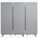 Luxor Misty Gray RECLAIM Acoustic Room Dividers, 72 x 14.63 x 66 inch Height -- 3 per case