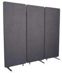 Luxor Slate Gray RECLAIM Acoustic Room Dividers, 72 x 14.63 x 66 inch Height -- 3 per case