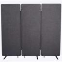 Luxor Slate Gray RECLAIM Acoustic Room Dividers, 72 x 14.63 x 66 inch Height -- 3 per case