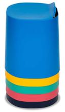 Luxor Black TailFin Plastic Stackable Stools, 15.75 x 16.15 x 18.4 inch Height -- 5 per case