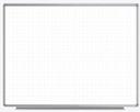 Luxor White Wall Mounted Magnetic Ghost Grid Whiteboard, 48 x 36 inch