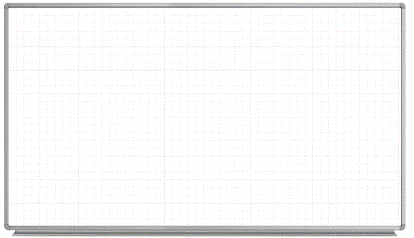Luxor White Wall Mounted Magnetic Ghost Grid Whiteboard, 72 x 40 inch