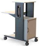 Luxor Gray Electric Presentation Station with Cabinet, 18 x 34.25 x 40 inch Height