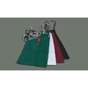 Green Winco Cotton/Poly Blend Bib Apron with Pocket, 31 x 26 inch.