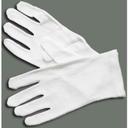 Large Winco White Cotton Disposable Knitting Glove -- 12 per case.
