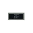 Winco Black Restroom for Customer Information Sign with Symbol, 3 x 9 inch.