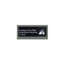 Winco Black Employee Must Wash Hands Before Returning to Work Information Sign with Symbol, 3 x 9 inch.