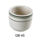 Yanco Green Band Ceramic American White Round Chinese Tea Cup, 4 1/2 Ounce -- 36 per case.