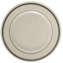 Yanco Green Band Ceramic American White Round Plate, 6 5/8 inch Diameter -- 36 per case.