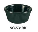 Yanco NC-531BK Fluted Ramekin, 3 Ounce Capacity, 3.25 inch Diameter, Melamine, Black -- 72 per case.