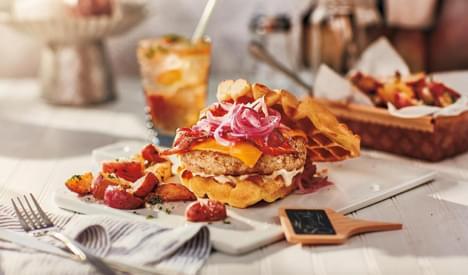 Chicken and Waffles Burger