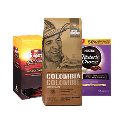 Contains 64 Colombian Coffee products