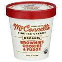 Organic Brownie Cookies and Fudge Ice Cream